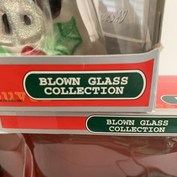 3 Coca-Cola Hand Blown Glass Ornaments Delivery Truck Cooler & Coke Glass Boxes - Picture 9 of 9